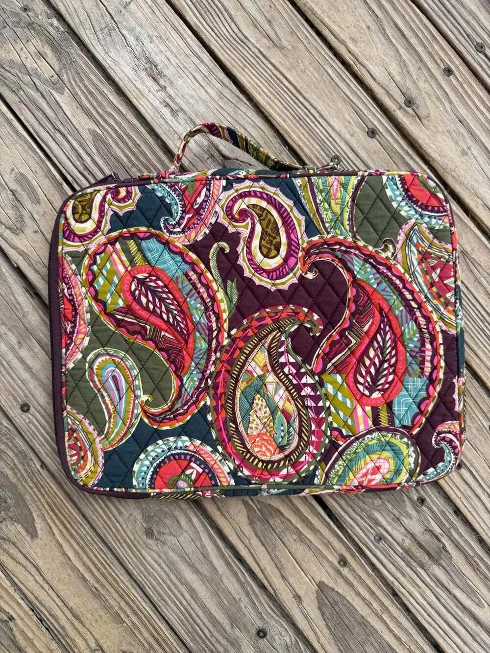 Vera Bradley Quilted Laptop/Tablet Organizer in Heirloom Paisley
